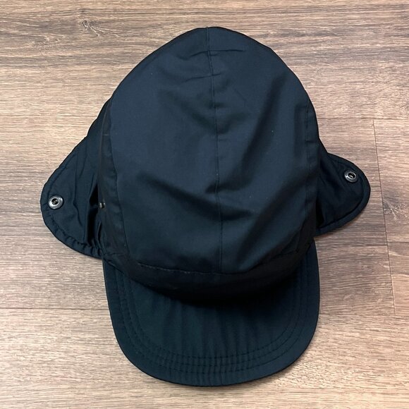 Fera Skiwear Trapper Ear Flap Insulated Down Ski Black Outdoor Snaps Hat - Picture 2 of 13